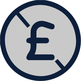 No late fees icon - affordable borrowing with JJ Home Credit