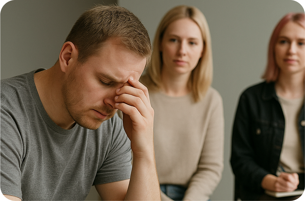 Illustration representing mental health and money support